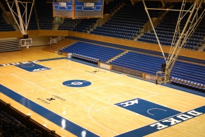 Duke's home court at Cameron Indoor Stadium in Durham, NC. Image From Flickr.